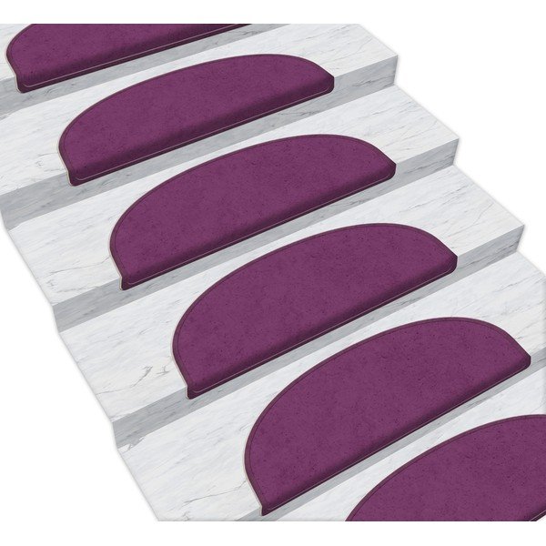 Lila lépcsőszőnyeg készlet 16 db-os 65 x 20 cm Dots - Vitaus-image-1