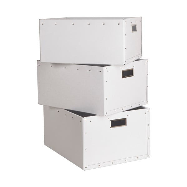 Fehér karton tárolódoboz szett 3 db-os Ture – Bigso Box of Sweden