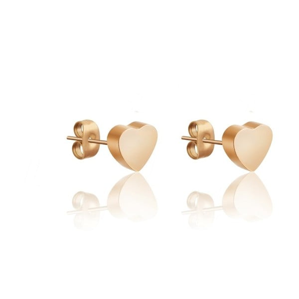 Hearts arany színű sebészeti acél fülbevalók - Victoria Walls