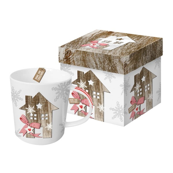 Country Xmas Home porcelán bögre karácsonyi motívummal, díszdobozban, 350 ml - PPD