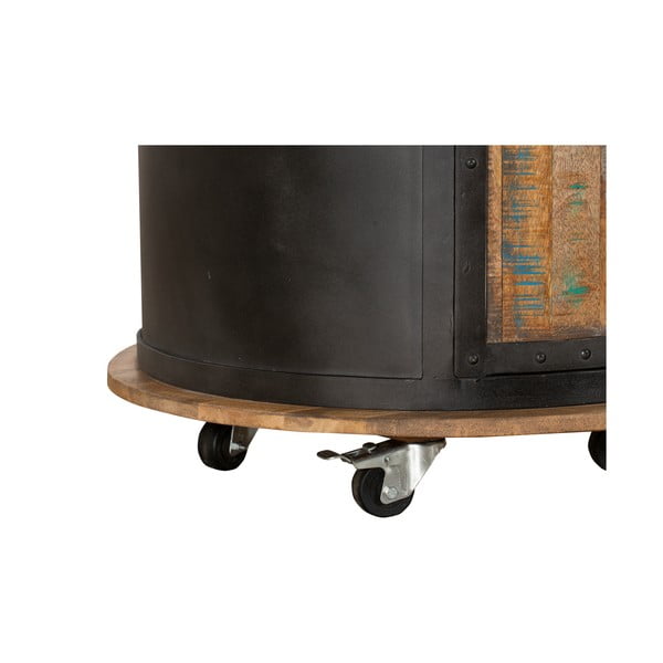 Fekete fém bortartó szekrény, palackok száma 9, 60x155 cm Luni – Interia Home & Living-image-4