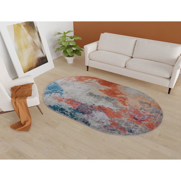 Kék-narancssárga mosható szőnyeg 80x120 cm – Vitaus-image-1