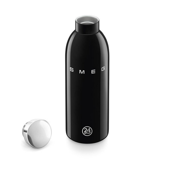 Fekete rozsdamentes acél termopalack 500 ml 24BOTTLES – SMEG-image-3