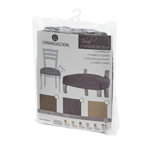 Szürke gumis szék huzat Ideal – Casa Selección-image-2