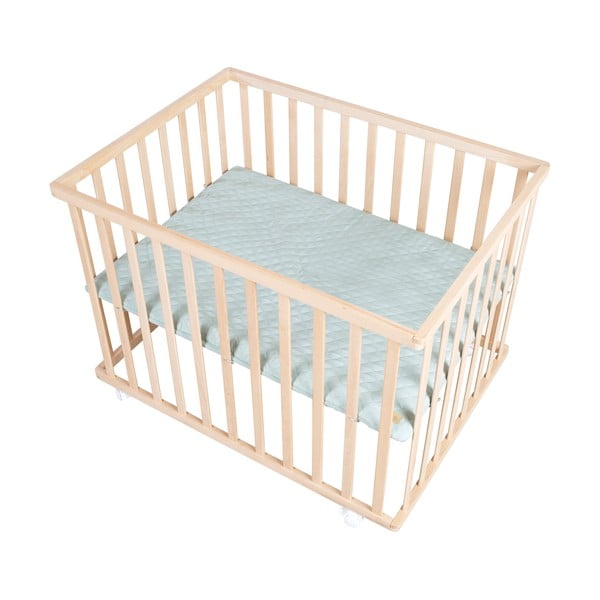 Natúr színű gurulós járóka állítható magassággal 75x100 cm Style – Roba