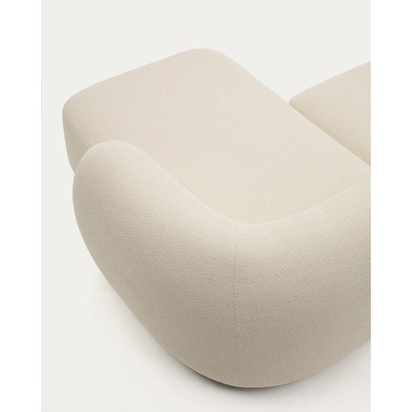 Krémszínű zsenília sarokkanapé (jobb oldali-heverő résszel) Martina – Kave Home-image-1