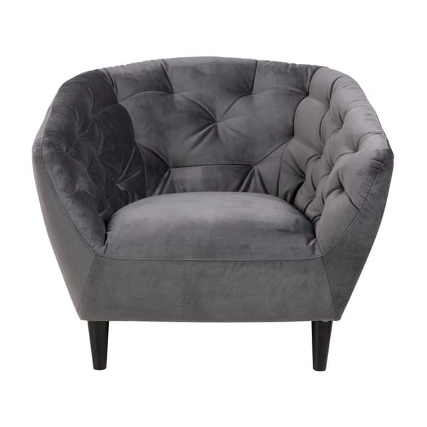 Ria sötétszürke bársony fotel - Actona-image-2