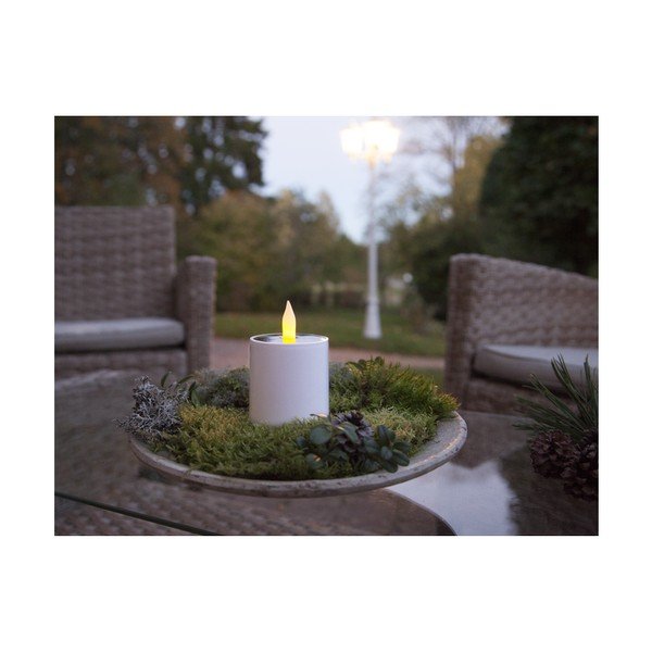 Saul fehér kültéri napelemes LED gyertya, magaggás 7,3 cm - Star Trading-image-3
