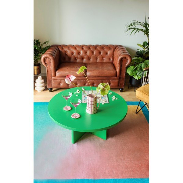 Zöld kerek dohányzóasztal ø 100 cm Pausa – Really Nice Things-image-3