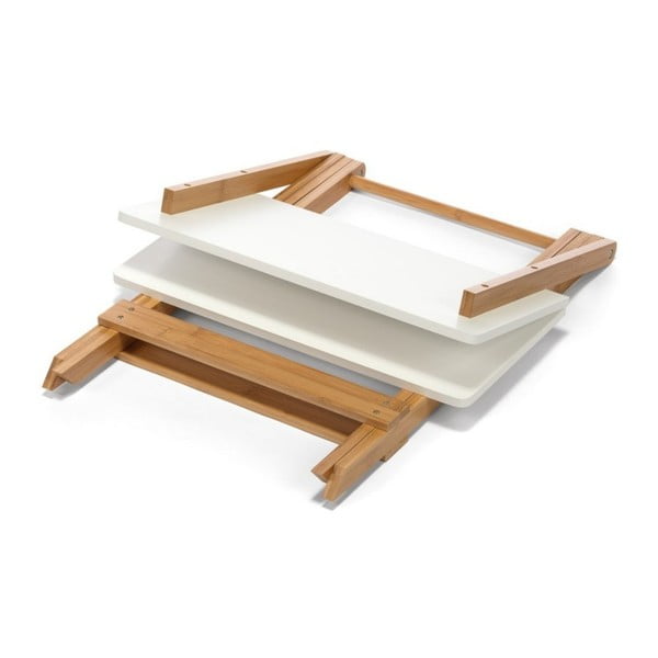 Lora fehér összecsukható bambusz tárolóasztal - Bonami Essentials-image-1