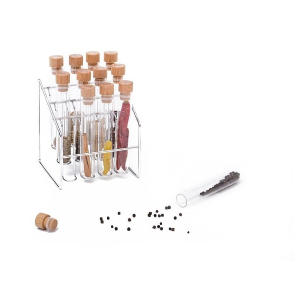 Fűszertartó készlet 12 db-os állvánnyal Spice Lab – Wireworks-image-4