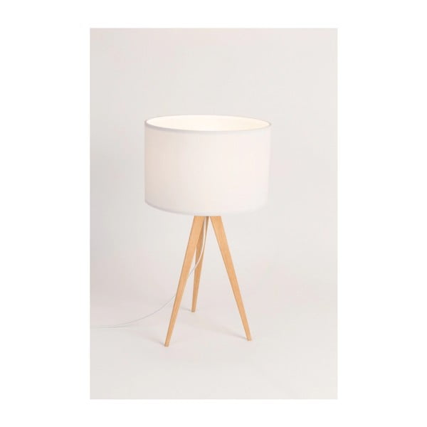 Tripod Wood fehér asztali lámpa, ø 28 cm - Zuiver-image-3