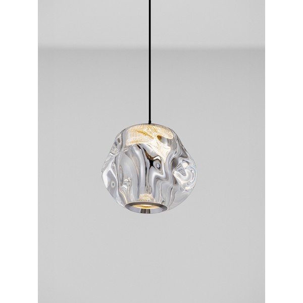 Matt fekete fém LED dimmelhető függőlámpa akrilüveg búrával ø 10 cm Ifos – Nova Luce-image-2