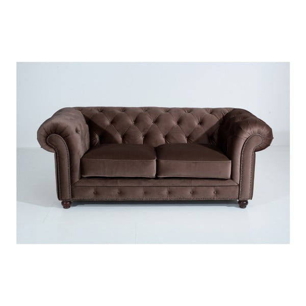 Orleans Velvet sötétbarna kanapé, 196 cm - Max Winzer