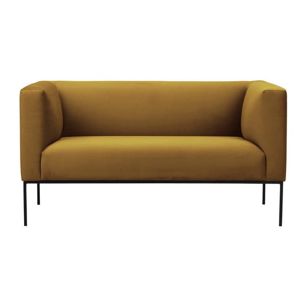 Neptune sárga bársony kanapé, 145 cm - Windsor & Co Sofas