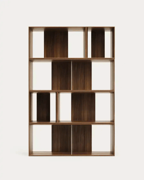Natúr színű moduláris polcrendszer szett diófa dekorral 6 db-os 101x152 cm Litto – Kave Home-image-3