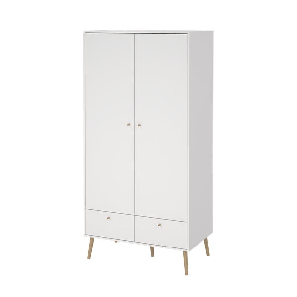 Fehér ruhásszekrény 99x200 cm Bodo – Tvilum-image-3