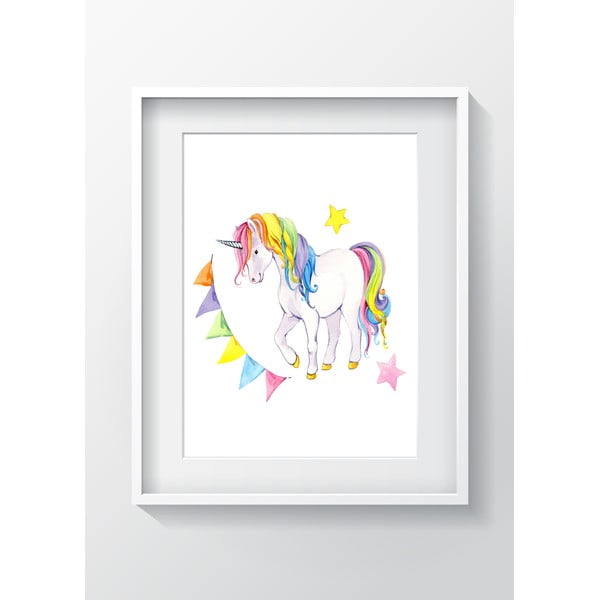 Colorful Unicorn falikép, 24 x 29 cm - OYO Kids
