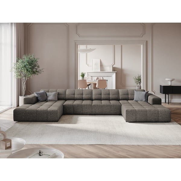 Sötétszürke sarokkanapé (U alakú) Chicago – Cosmopolitan Design-image-1