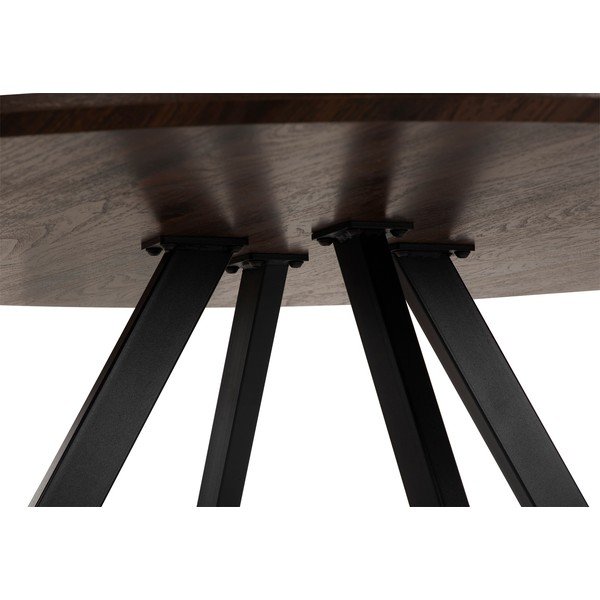 Kerek étkezőasztal diófa dekorral ø 120 cm Rivo – Bonami Essentials-image-4