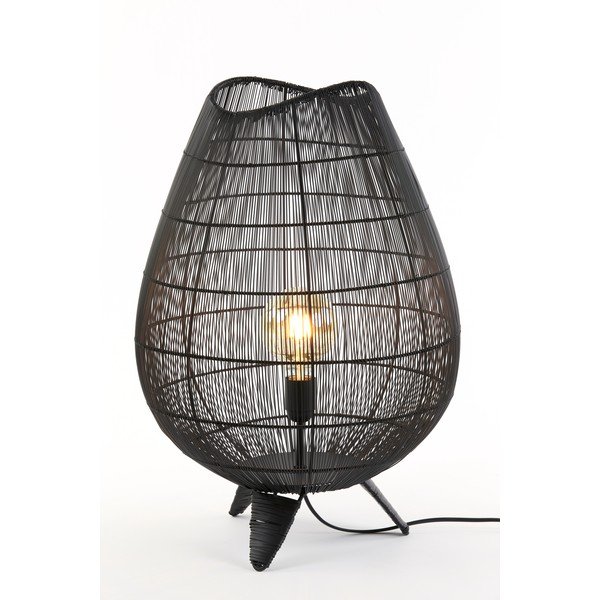 Matt fekete asztali lámpa fém búrával (magasság 56 cm) Yumi – Light & Living-image-2