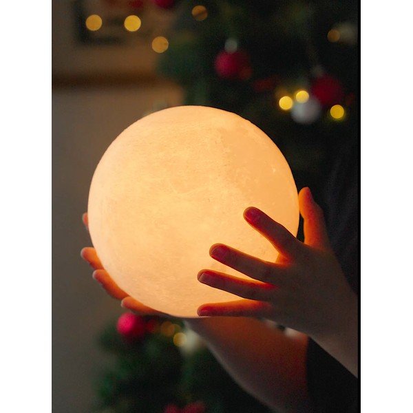 Sötétbarna USB fénydekoráció ø 12 cm Smart LunaSpin – Gingko-image-3