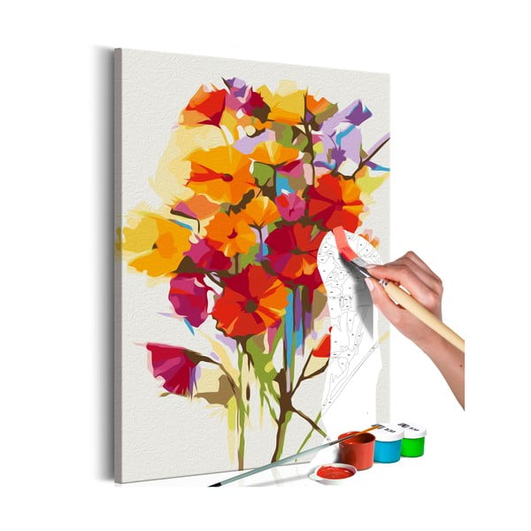 Summer Flowers DIY készlet, saját vászonkép festése, 60 x 40 cm - Artgeist