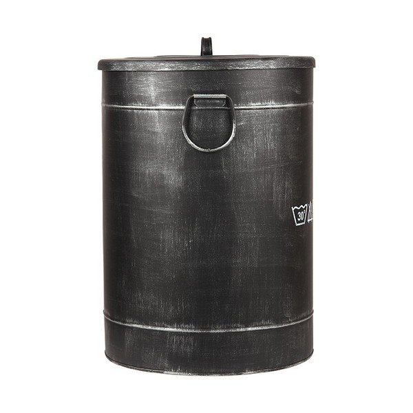 Fekete fém szennyestartó, ⌀ 40 cm - LABEL51-image-1