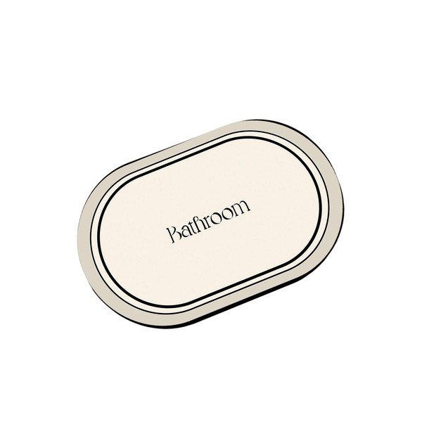 Krémszínű fürdőszobai kilépő 60x100 cm Farbelle – Foutastic