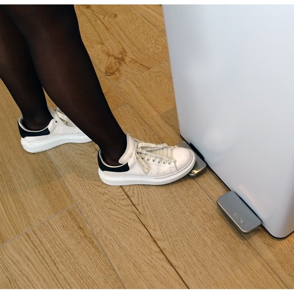 Matt fehér acél szelektív pedálos szemetes 2x20 l   Aliya – Spirella-image-2