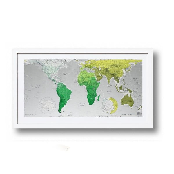 Future Map zöld világtérkép, 101 x 58 cm - The Future Mapping Company