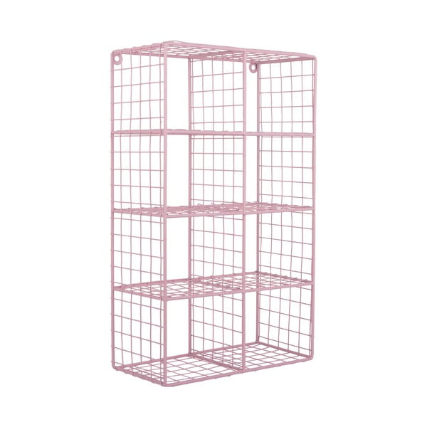 Világos rózsaszín többszintes acél fali polc 30 cm Reja – PT LIVING-image-2
