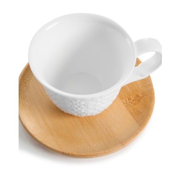 Barna porcelán/bambusz csészék 2 db-os készletben eszpresszóhoz 0,1 literes kiszerelésben Flo - Bambum