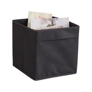 Fekete textil tárolódoboz 30x30x30 cm – Mioli Decor