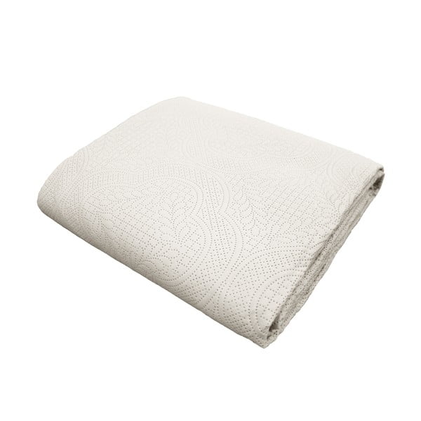 Krémszínű mikroszálas ágytakaró és párnahuzat szett 240x260 cm Romane – douceur d'intérieur