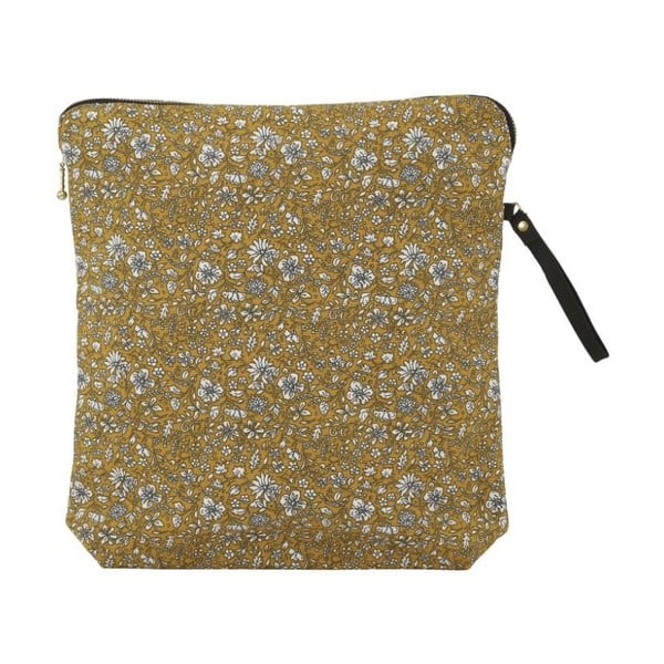 Bodo Golden Yellow pamut kozmetikai táska, 30 x 32 cm - A Simple Mess