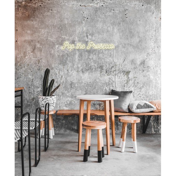 Prosecco fehér világító fali dekoráció, 80 x 15 cm - Candy Shock-image-3