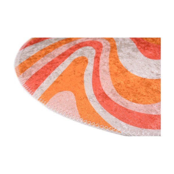 Narancssárga mosható kerek szőnyeg ø 100 cm Colors of Joy – Vitaus-image-2