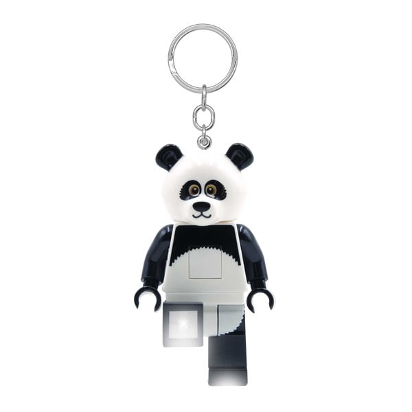 Fekete-fehér világító kulcstartó Iconic Panda – LEGO®