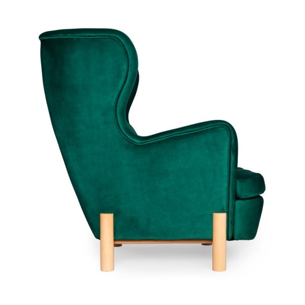 Ingrid Green sötétzöld füles fotel - SKANDICA-image-1