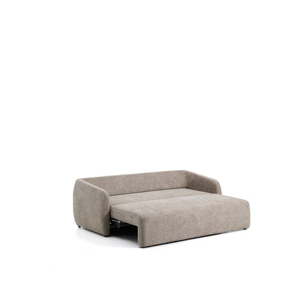 Szürkésbarna zsenília kinyitható kanapé 218 cm Laira – Kave Home-image-3