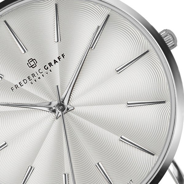 Rose Grand Combin Rose Gold Leather női karóra fehér bőr szíjjal - Frederic Graff-image-1