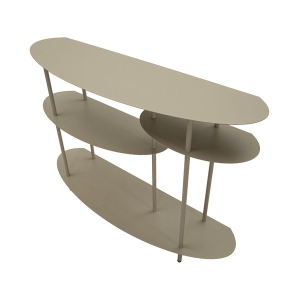 Szürkésbézs fém konzolasztal 34x118 cm Saturn – Mauro Ferretti-image-2