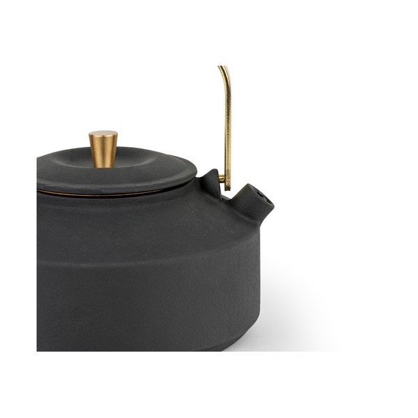 Fekete öntöttvas teáskanna szűrővel 1 l Shangdong – Bredemeijer-image-4