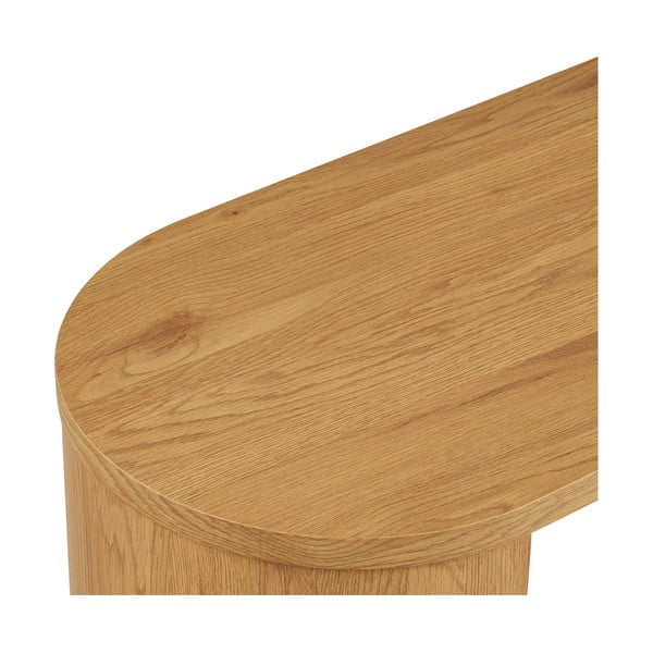 Natúr színű konzolasztal tölgyfa dekorral 38x114 cm Bibione – House Nordic-image-4