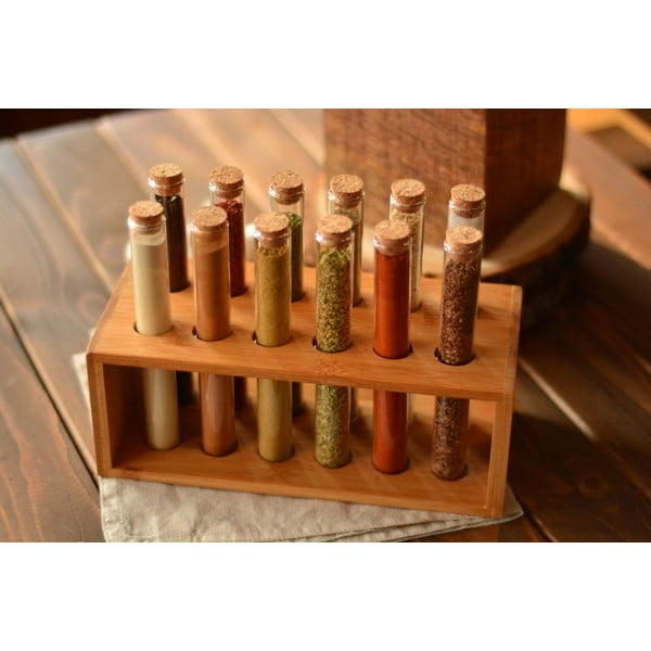 Fűszertartó készlet 12 db-os állvánnyal Vanilla – Bambum-image-1