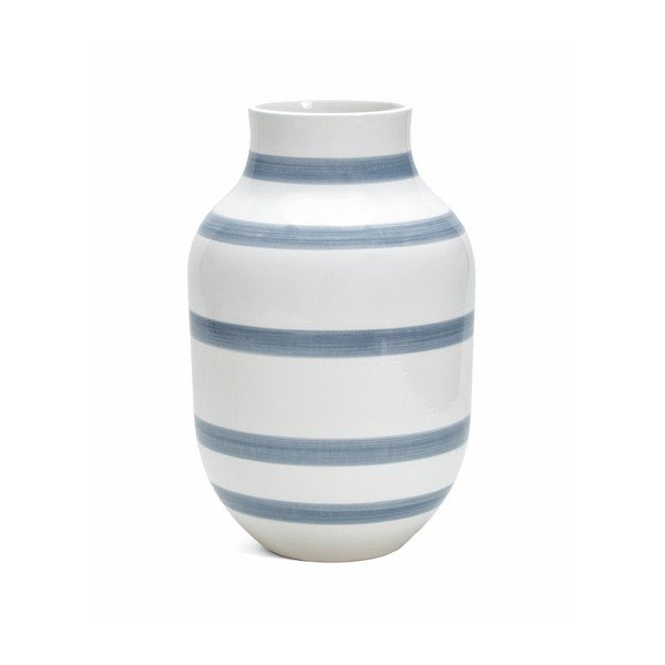 Omaggio világoskék-fehér agyagkerámia váza, magasság 30,5 cm - Kähler Design