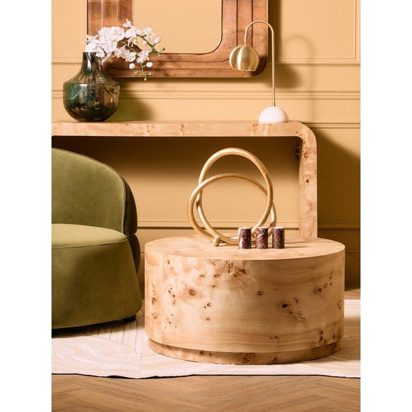 Natúr színű kerek dohányzóasztal ø 80 cm Mota – Premier Housewares-image-3