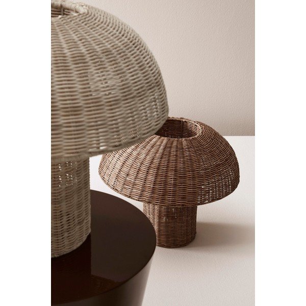 Natúr színű rattan LED asztali lámpa rattan búrával (magasság 40 cm) Irele – Bizzotto-image-2