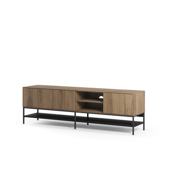 Natúr színű TV-állvány tölgyfa dekorral 180x55x35 cm Amira – Marckeric-image-2